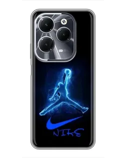 Чохол для Infinix Hot 40 з картинкою «Jordan Neon Blue»