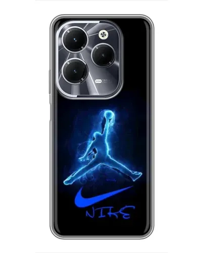 Чехол для Infinix Hot 40 с картинкой «Jordan Neon Blue»