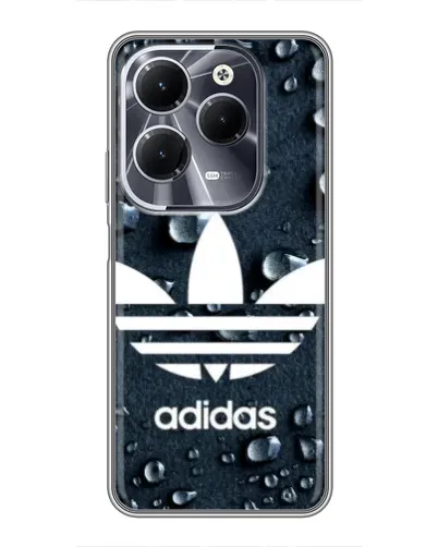 Чехол для Infinix Hot 40 с картинкой «Adidas Trefoil Blue»