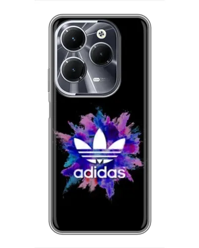 Чехол для Infinix Hot 40 с картинкой «Взрыв красок Adidas»