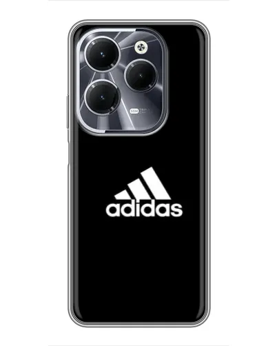 Чехол для Infinix Hot 40 с картинкой «Черная классика Adidas»