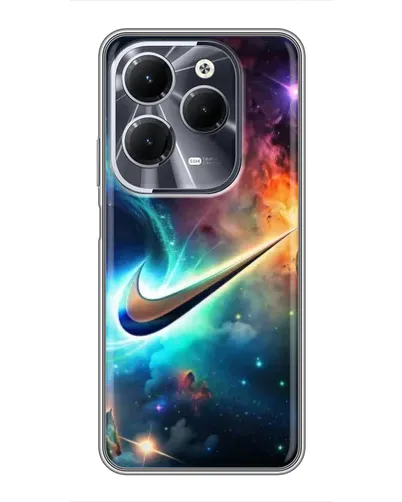 Чехол для Infinix Hot 40 с картинкой «Космический Nike Swoosh» Чехол для Infinix Hot 40 с картинкой «Космический Nike Swoosh»