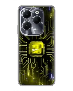 Чехол для Infinix Hot 40 с картинкой «Nike — золотая искра» Чехол для Infinix Hot 40 с картинкой «Nike — золотая искра»
