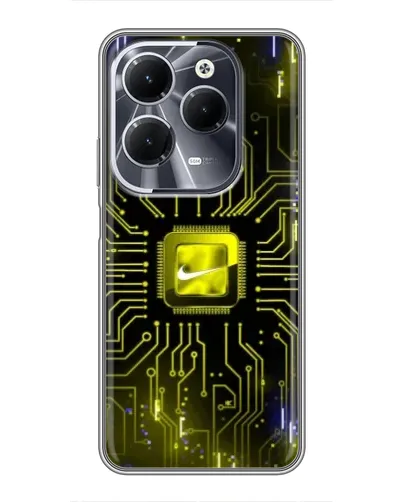 Чехол для Infinix Hot 40 с картинкой «Nike — золотая искра» Чехол для Infinix Hot 40 с картинкой «Nike — золотая искра»