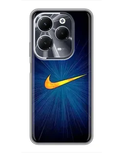 Чехол для Infinix Hot 40 с картинкой «Синий пульс Nike» Чехол для Infinix Hot 40 с картинкой «Синий пульс Nike»