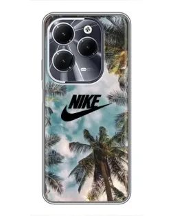 Чехол для Infinix Hot 40 с картинкой «Тропический принт Nike» Чехол для Infinix Hot 40 с картинкой «Тропический принт Nike»