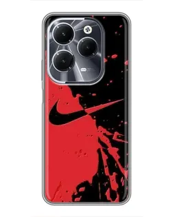 Чехол для Infinix Hot 40 с картинкой «Красные брызги Nike» Чехол для Infinix Hot 40 с картинкой «Красные брызги Nike»
