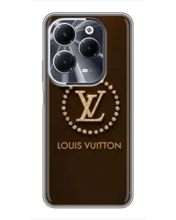 Чехол для Infinix Hot 40 с картинкой «LV — золотая печать»