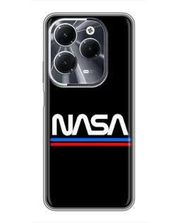 Чехол для Infinix Hot 40 с картинкой «NASA — классика Red Blue»
