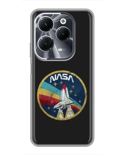 Чехол для Infinix Hot 40 с картинкой «NASA — эмблема миссии»