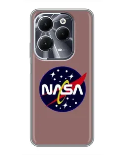 Чехол для Infinix Hot 40 с картинкой «NASA — ретро космос»