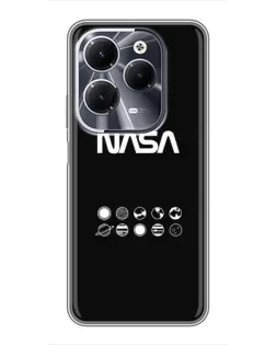 Чехол для Infinix Hot 40 с картинкой «NASA — технический принт»