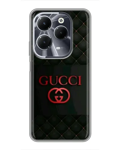 Чехол для Infinix Hot 40 с картинкой «Gucci — стеганый черный»