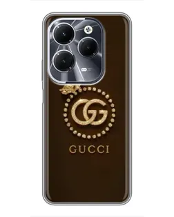 Чехол для Infinix Hot 40 с картинкой «Gucci — золотая бабочка»