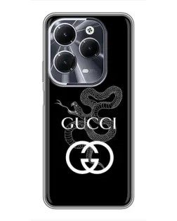 Чехол для Infinix Hot 40 с картинкой «Gucci — серебряная змея»