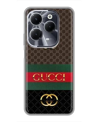 Чехол для Infinix Hot 40 с картинкой «Gucci — брендированный десерт»