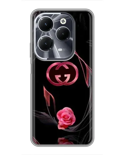 Чехол для Infinix Hot 40 с картинкой «Gucci — неоновая роза»