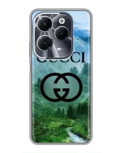 Чехол для Infinix Hot 40 с картинкой «Gucci — горный пейзаж»