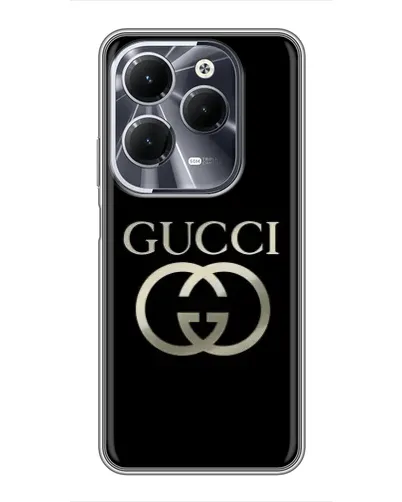 Чехол для Infinix Hot 40 с картинкой «Gucci — золото на черном» Чехол для Infinix Hot 40 с картинкой «Gucci — золото на черном»