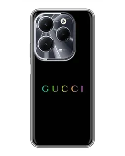 Чехол для Infinix Hot 40 с картинкой «Gucci — неоновый минимализм»