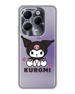 Чехол для Infinix Hot 40 с картинкой «Kuromi — фиолетовый арт»