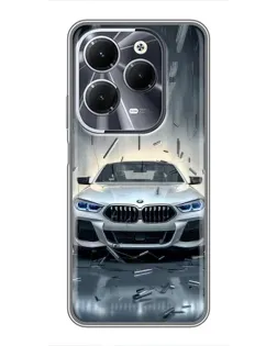 Чехол для Infinix Hot 40 с картинкой «BMW в свете фар» Чехол для Infinix Hot 40 с картинкой «BMW в свете фар»