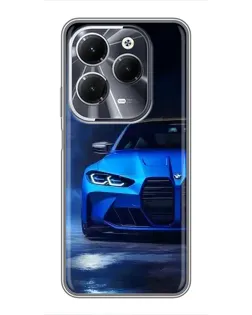 Чехол для Infinix Hot 40 с картинкой «Голубая BMW M4» Чехол для Infinix Hot 40 с картинкой «Голубая BMW M4»