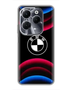 Чехол для Infinix Hot 40 с картинкой «Логотип BMW и неоновые дуги» Чехол для Infinix Hot 40 с картинкой «Логотип BMW и неоновые дуги»