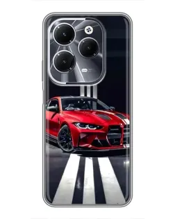 Чехол для Infinix Hot 40 с картинкой «Красная BMW на дороге» Чехол для Infinix Hot 40 с картинкой «Красная BMW на дороге»