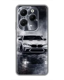Чехол для Infinix Hot 40 с картинкой «BMW сквозь туман» Чехол для Infinix Hot 40 с картинкой «BMW сквозь туман»