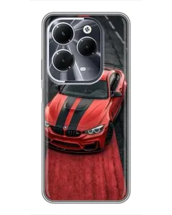 Чехол для Infinix Hot 40 с картинкой «BMW на красной дорожке» Чехол для Infinix Hot 40 с картинкой «BMW на красной дорожке»