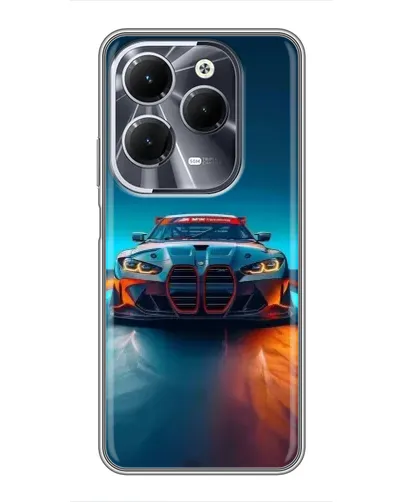 Чехол для Infinix Hot 40 с картинкой «BMW — огни неона» Чехол для Infinix Hot 40 с картинкой «BMW — огни неона»