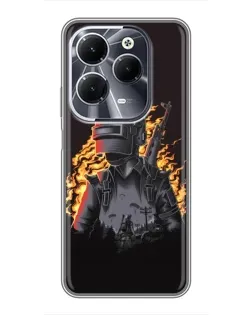Чехол для Infinix Hot 40 с картинкой «PUBG — огненный силуэт» Чехол для Infinix Hot 40 с картинкой «PUBG — огненный силуэт»