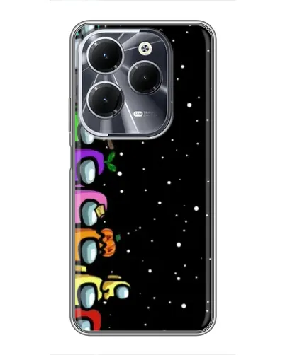 Чехол для Infinix Hot 40 с картинкой «Команда Among Us»