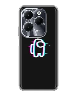 Чехол для Infinix Hot 40 с картинкой «Among Us неон»