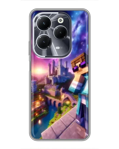 Чехол для Infinix Hot 40 с картинкой «Стив и космос» Чехол для Infinix Hot 40 с картинкой «Стив и космос»