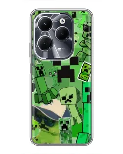 Чохол для Infinix Hot 40 з картинкою «Кріпери Minecraft»