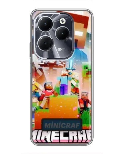 Чехол для Infinix Hot 40 с картинкой «Minecraft герои игры» Чехол для Infinix Hot 40 с картинкой «Minecraft герои игры»