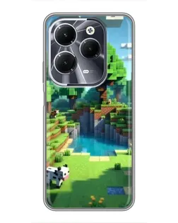 Чохол для Infinix Hot 40 з картинкою «Minecraft літній день»