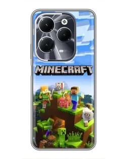 Чохол для Infinix Hot 40 з картинкою «Minecraft класичний світ»