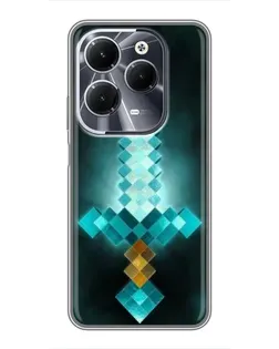 Чохол для Infinix Hot 40 з картинкою «Алмазний меч неон»