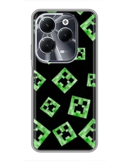 Чохол для Infinix Hot 40 з картинкою «Паттерн з кріперами»