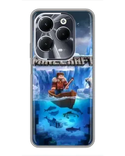 Чохол для Infinix Hot 40 з картинкою «Minecraft льодянийсвіт»