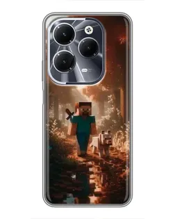Чохол для Infinix Hot 40 з картинкою «Стів у лісі»