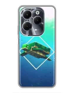 Чохол для Infinix Hot 40 з картинкою «Черепаха Minecraft»