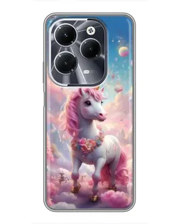 Чехол для Infinix Hot 40 с картинкой «Единорог среди облаков»