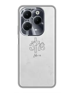 Чохол для Infinix Hot 40 з картинкою «Івана 3:16 Хрест»