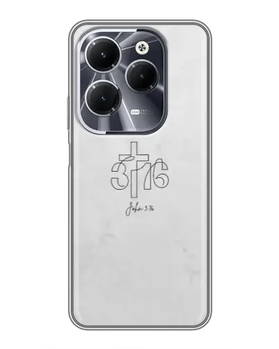 Чехол для Infinix Hot 40 с картинкой «Иоанна 3:16 Крест»