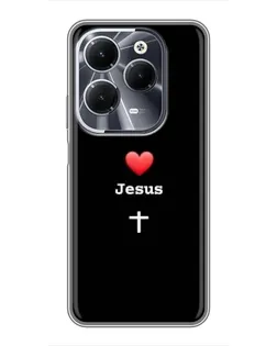 Чохол для Infinix Hot 40 з картинкою «Серце - Jesus»