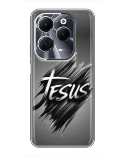 Чехол для Infinix Hot 40 с картинкой «Надпись Jesus Graffiti»